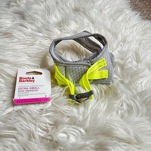 Boots & Barkley Neon Yellow and Gray Reflective Comfort Wrap Harness X-Small